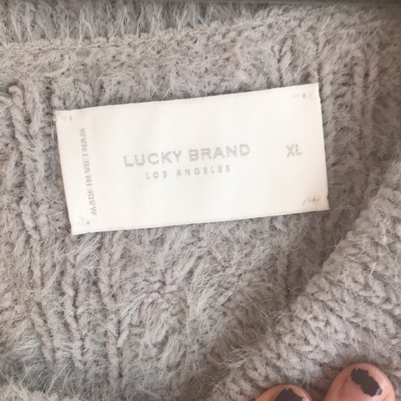LUCKY BRAND sweater size extra large silver XL - Picture 2 of 5